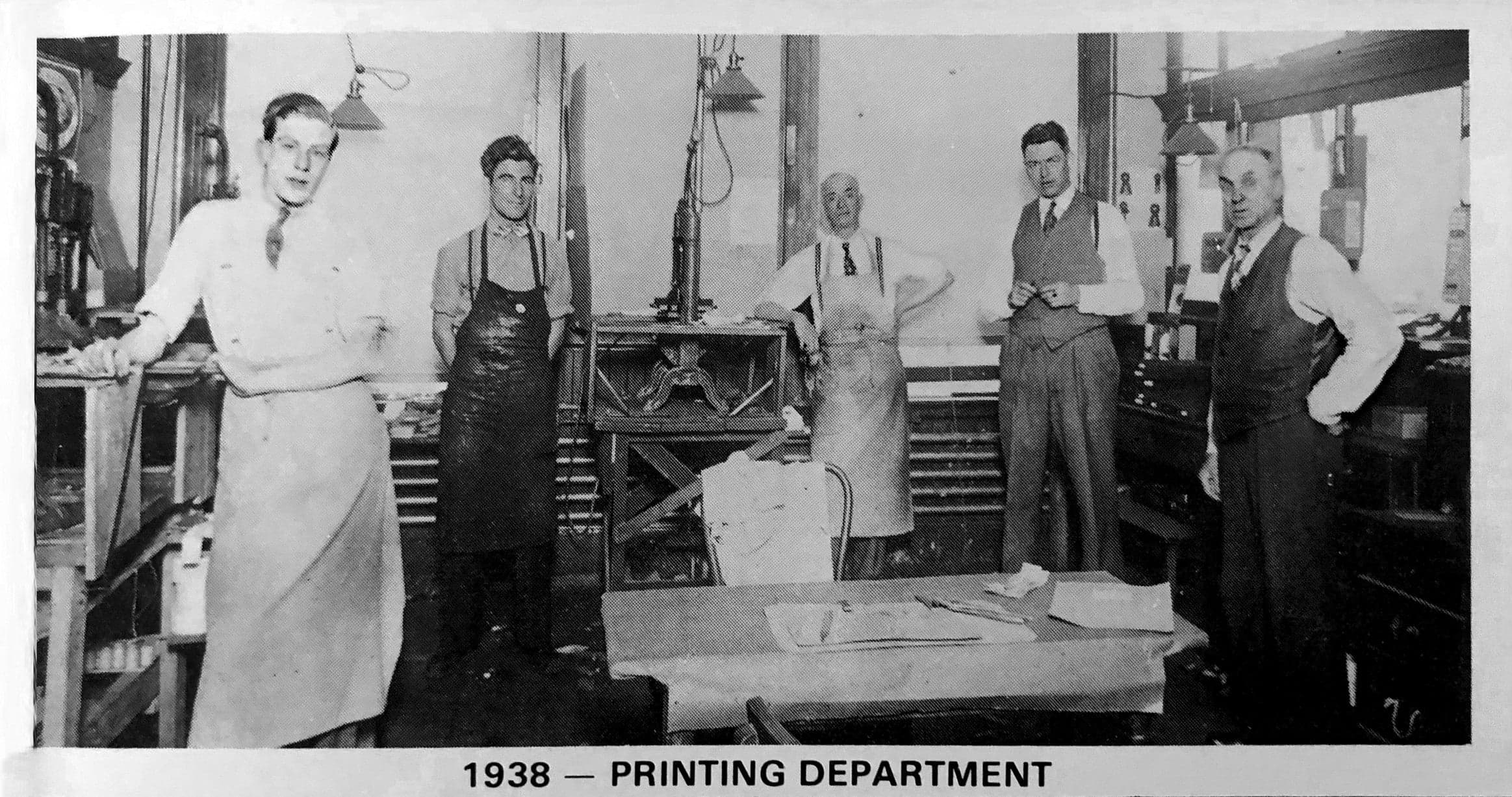 Hodges staff at 166 Essex Street, Boston, 1938