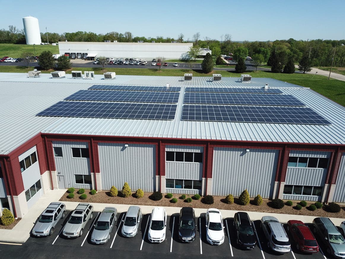 Aerial view of Hodges facility in Washington, Missouri