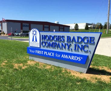 Hodges Badge Company sign in Missouri
